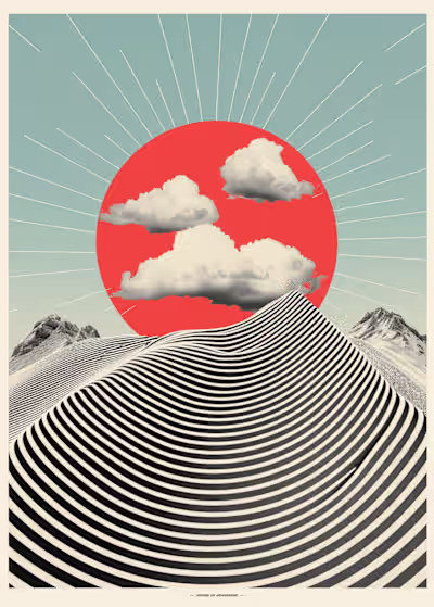 AI-Generated Optical Illusion Poster