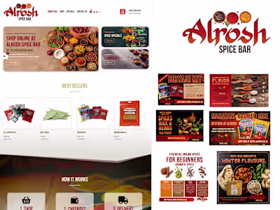Alrosh Spice Bar E-Commerce Platform