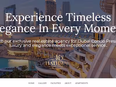 Hathway Holding Real Estate Landing Page