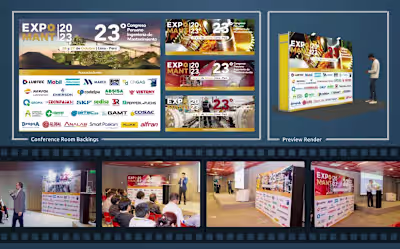 Decorations and Backings for Trade Show Event