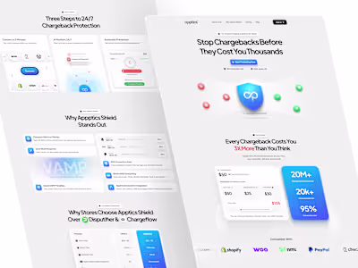 Apptics Shield Landing Page Design