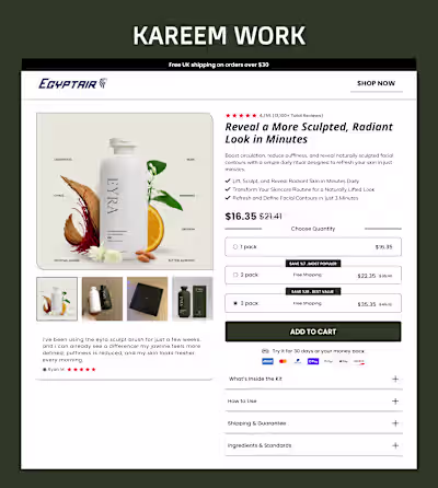 Designed this product page to