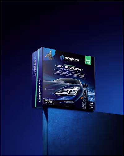 LED Headlight Packaging Design (180W)