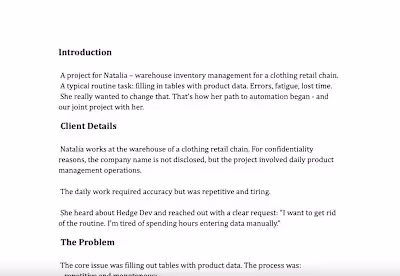 Warehouse Inventory Automation Tool for Clothing Retail