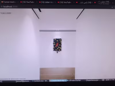 3d landing page for a designer