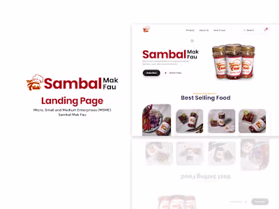 Landing Page for Sambal Mak Fau 