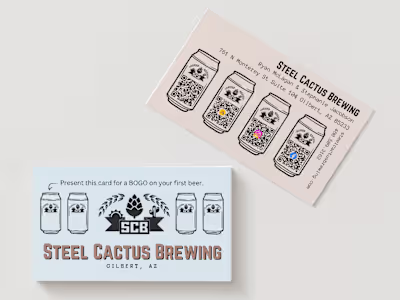 Steel Cactus Business Card Design