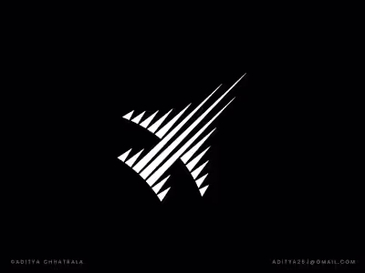 Fighter Jet - Logo Design. plane, speed, force