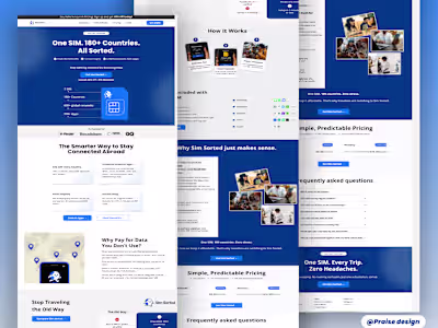 Sim-Sorted landing page designed on figma and built on Replo.