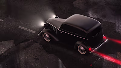 vintage car on 