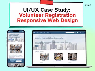 UI/UX Case Study Volunteer Registration Web Design