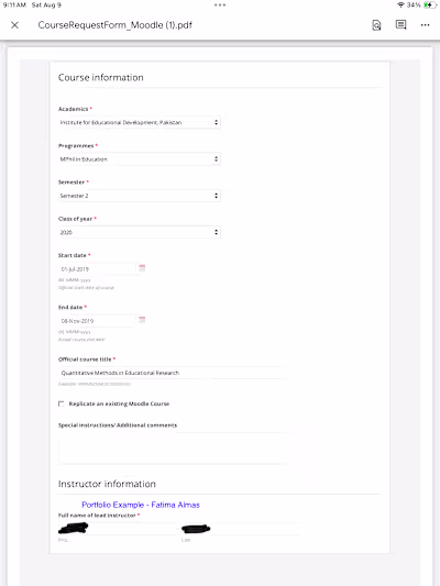Online Course Management for Graduate Programs