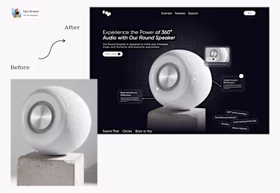 Before Vs After - Product Hero Section Design