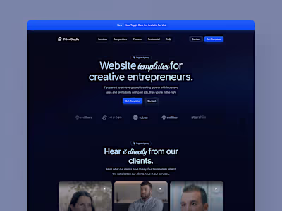 Prime Studio SaaS Template Content Strategy