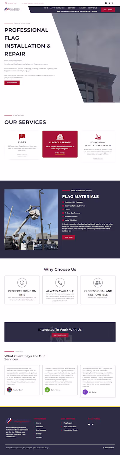 FlagPole Repair Company Website