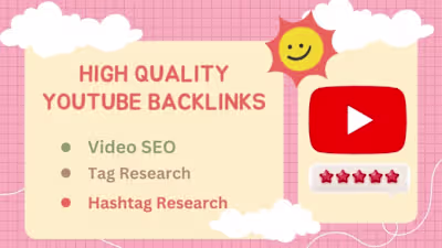 I will do high quality youtube backlinks