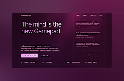 ✨ UI Design for QuantumRealm ✨