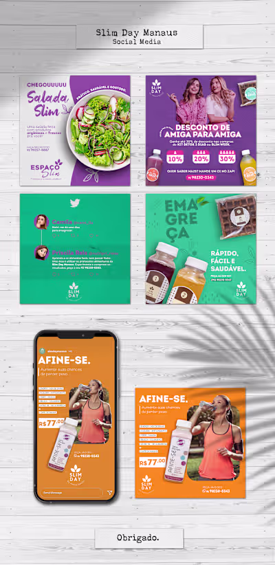 Social media design for healthy food.