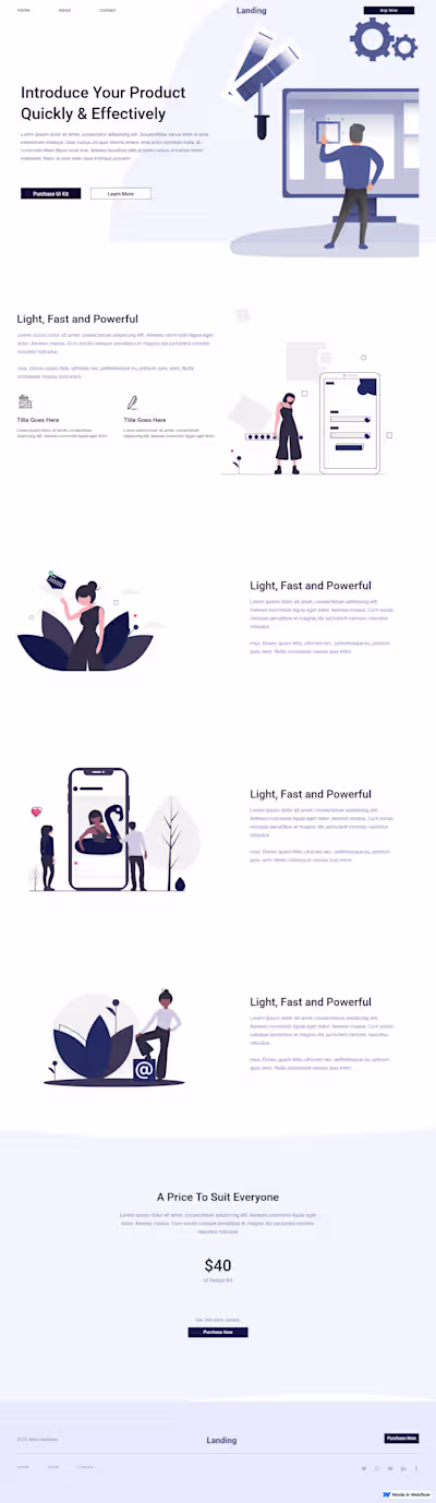 Product Landing Page With Webflow