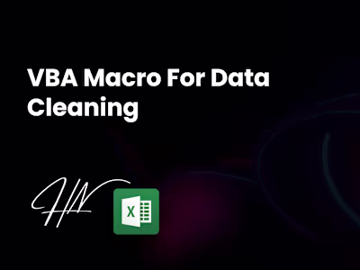 VBA Macro for Data Cleaning
