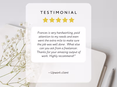 Upwork client review