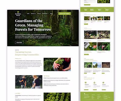 Forest Management Website Landing Page by Figma