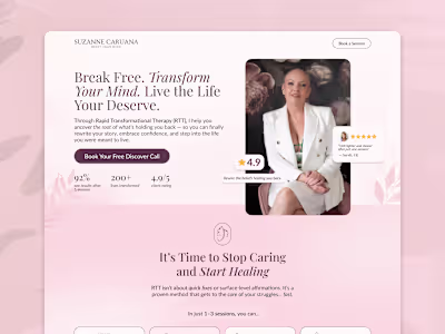 Landing Page Design for RTT Service Business