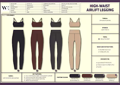 Ladies Activewear Bra and Legging Tech Pack: Behance