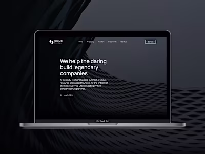 Serenity Return Capital Landing Page