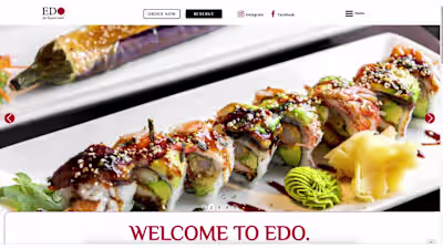 Edo website in Webflow
