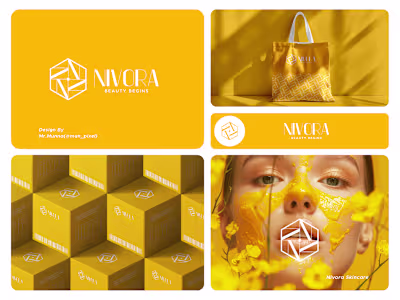 Nivora skin care cosmetic logo and brandign