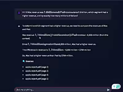 Built an intelligent RAG-based chatbot