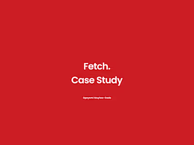 Fetch Logistics Case Study