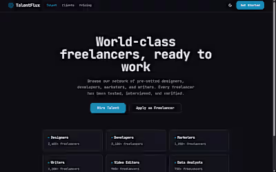 Built a hyper-clean, minimal landing page with a light/dark ...