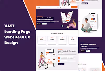 VAST Website Landing page UI UX Design :: Behance