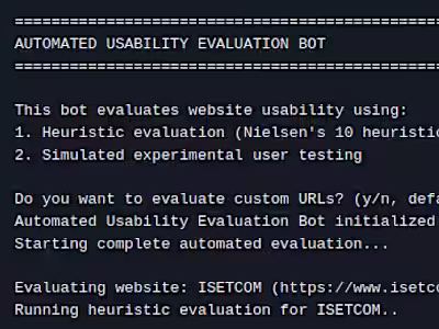 Website User Experience Simulation Bot