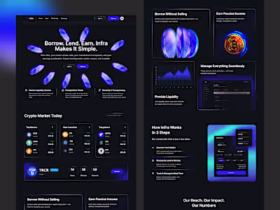 Website Design for Infra Crypto lending Platform