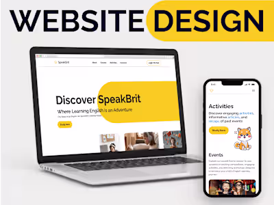 UX UI Design of website for English school 