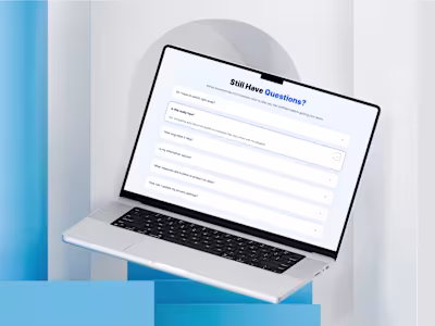 An inviting FAQ section designed