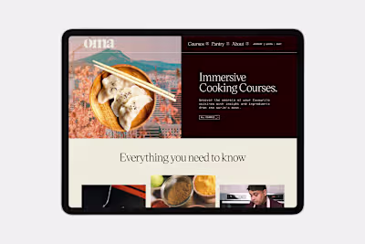 Website Development for Oma Kitchen