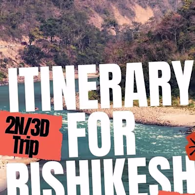 Budget Travel Instagram Carousel Design for Rishikesh