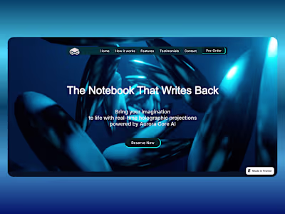 NebuleNote – Futuristic Landing Page in Framer
