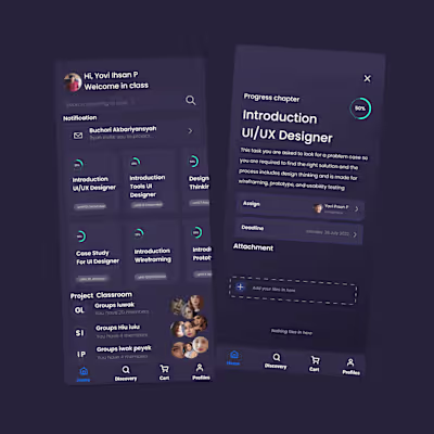 UI Designer : Mobile App for Education and Notes