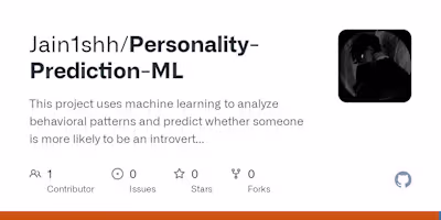 Personality Prediction ML Model Development