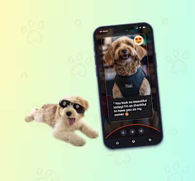 UI/UX Design of AI Mobile App  to translate Pet Mood
