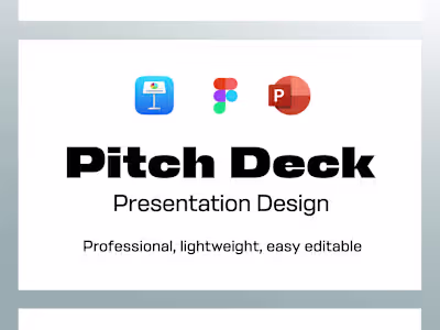 Pitch Deck / Presentation Design