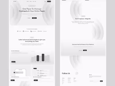 Landing Page Design for SaaS Contract Management