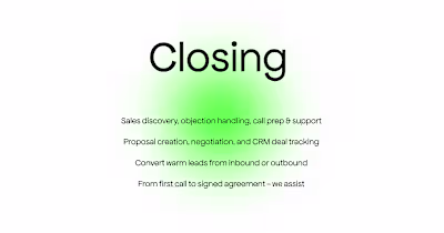 Sales Closing Strategy and Execution