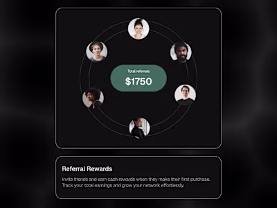 Animated Referral Rewards Card Feature
