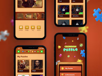 Jigsaw Puzzle Game Mobile UI